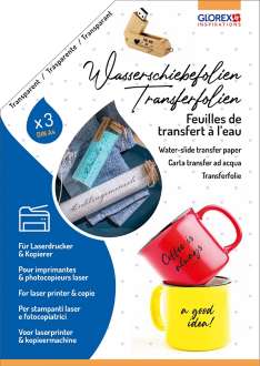 Wasserschiebefolie, DIN A4, 3 Blatt online kaufen | buttinette Bastelshop