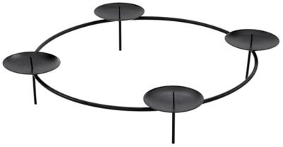 Kerzenhalter mit Dornen, schwarz 