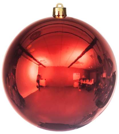 Weihnachtskugel Kunststoff Rot