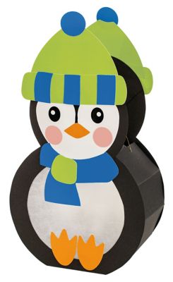 buttinette Bastel-Set Laterne 'Pinguin' – bereits vorgestanzt