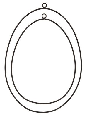 Oeuf en fil métallique, noir, 27 - 32 cm, 2 pièces