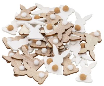 Streuteile 'Häschen' mit Pompon-Schwänzchen