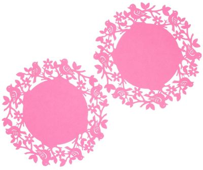 Filz-Deckchen, rosa, 2 Stück
