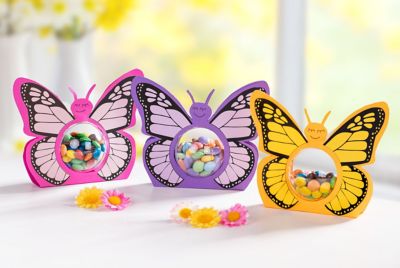buttinette Bastel-Set Geschenkverpackung 'Schmetterlinge', 3 Stück