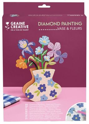 Diamantenstickerei 'Blumenvase'