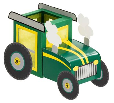 buttinette knutselset lantaarn 'Tractor', al voorgevouwen
