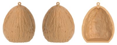Notendop, 4 cm, 3 stuks