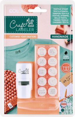 Craft Labeler Lot tampons textiles 'handmade'