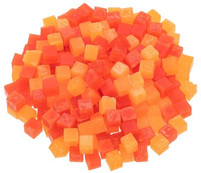 Wachswürfel orange/rot, 200g