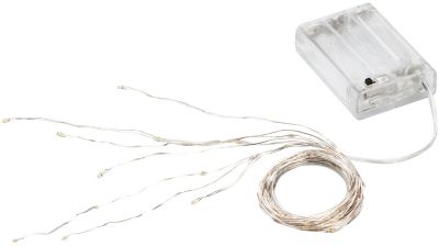 LED Micro-Bündellichterkette mit Batteriekasten und Timer, 96 LEDs