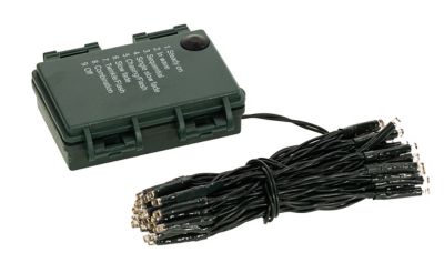 LED-lichtslinger met batterijhouder voor buitengebruik en timer, 24 lampjes
