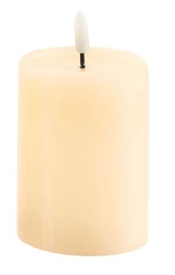 LED-kaars van echt was, met 6-uurs timer, crème, 10 x 7,5 cm
