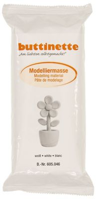 buttinette Pâte à modelage, blanc, 1 kg