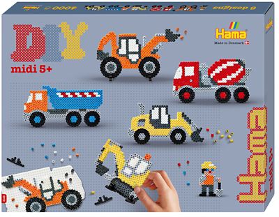 Hama strijkkralen-set 'Bouwvoertuigen'