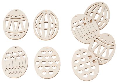 Œufs en bois, 5,5 x 7 cm