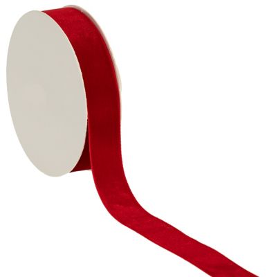 Samtband, rot, 20 mm, 5 m