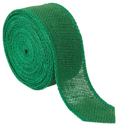 Ruban en jute, vert, 60 mm, 10 m