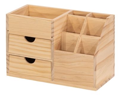Bureau-organizer van hout, 25 x 11,2 x 16,5 cm
