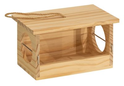 Futterhaus aus Holz, 22 x 14 x 12,5 cm