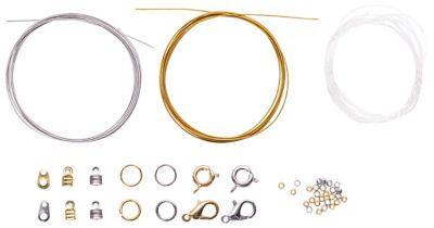 Collier- & Armband-Set, silber/gold