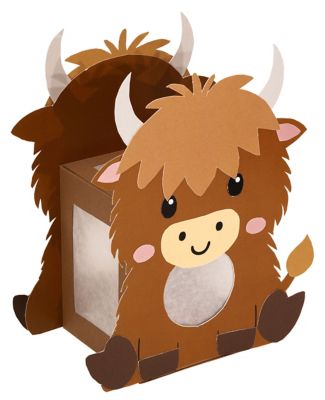 buttinette Kit créatif lanterne 'vache Highland', pré-découpé