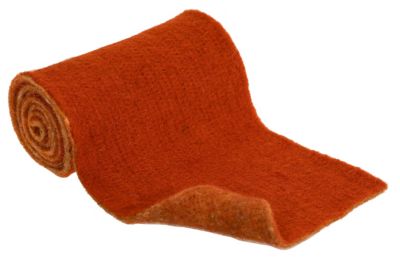 Wolband, tweekleurig, oranje-roestbruin, 15 cm, 1 m