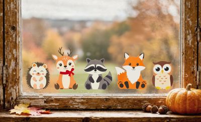 Kit créatif décoration de fenêtre 'animaux de la forêt'
