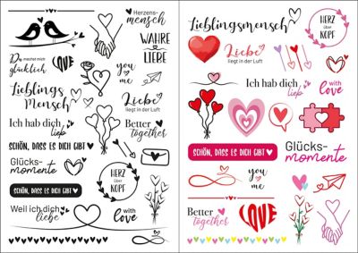 Transfermotieven 'Liefde', 2 vellen