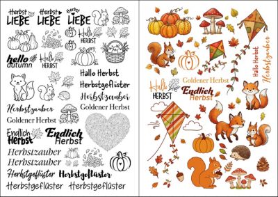Transfermotive 'Herbst', 2 Bogen