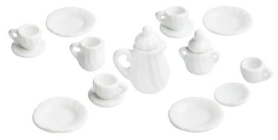 Miniatur 'Kaffeeservice' weiss, 15-teilig