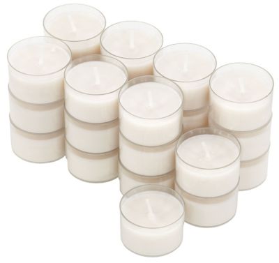 Bougies chauffe-plat, blanc, 3,8 cm Ø, lot de 24