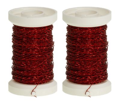 Bouillon-effectdraad, rood, 2 spoelen à 50 m