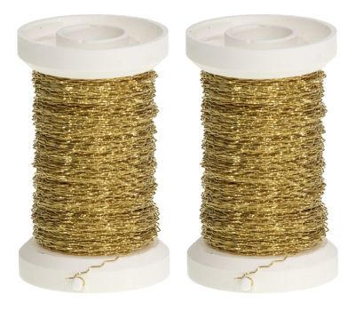 Bouillon-effectdraad, goud, 2 spoelen à 50 m