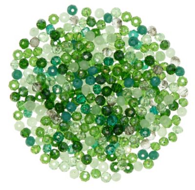 Facettierte Glasperlen, Grüntöne, 4 mm Ø, 25 g