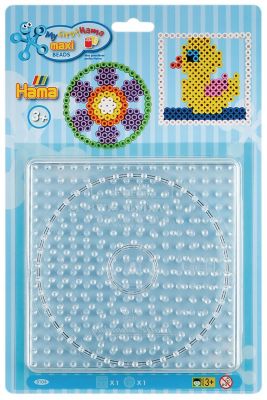 Hama Stiftplatten, Kreis & Quadrat, für Maxi-Perlen