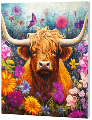 Diamond Painting 'Hochlandrind', 30 x 40 cm