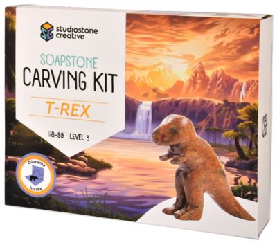 Speckstein-Set 'Dinosaurier T-Rex'