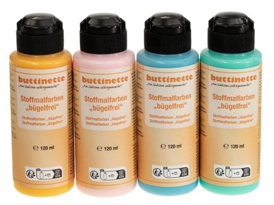 buttinette textielverf strijkvrij 'Trend', 4x 120 ml