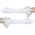 Handschuhe Glamour lang, weiß