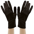 Satin-Handschuhe, schwarz, 23 cm