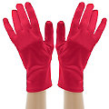 Satin-Handschuhe, rot, 23 cm