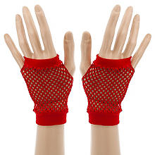 Netz-Handschuhe, rot