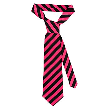 Cravate à rayures, rose vif/noir