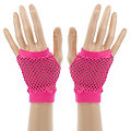 Netz-Handschuhe, neonpink