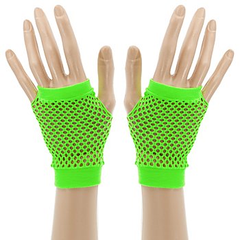 Netz-Handschuhe, neongrün
