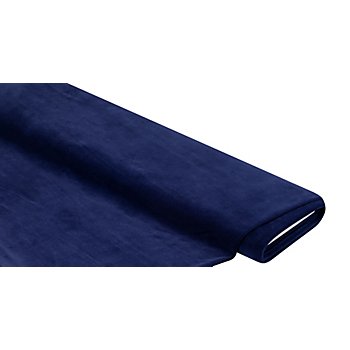 Tissu velours nicky 'Supersoft', bleu marine