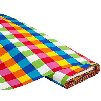 Tissu coton 'carreaux clown', multicolore