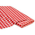 Abwaschbare Tischwäsche/Wachstuch "Karo", rot/weiß