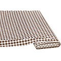 Tissu coton "carreaux vichy", 1 x 1 cm, marron/blanc