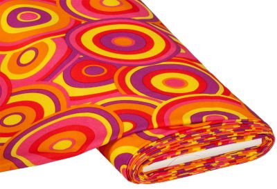 Tissu hippie "lollipop", rouge/multicolore